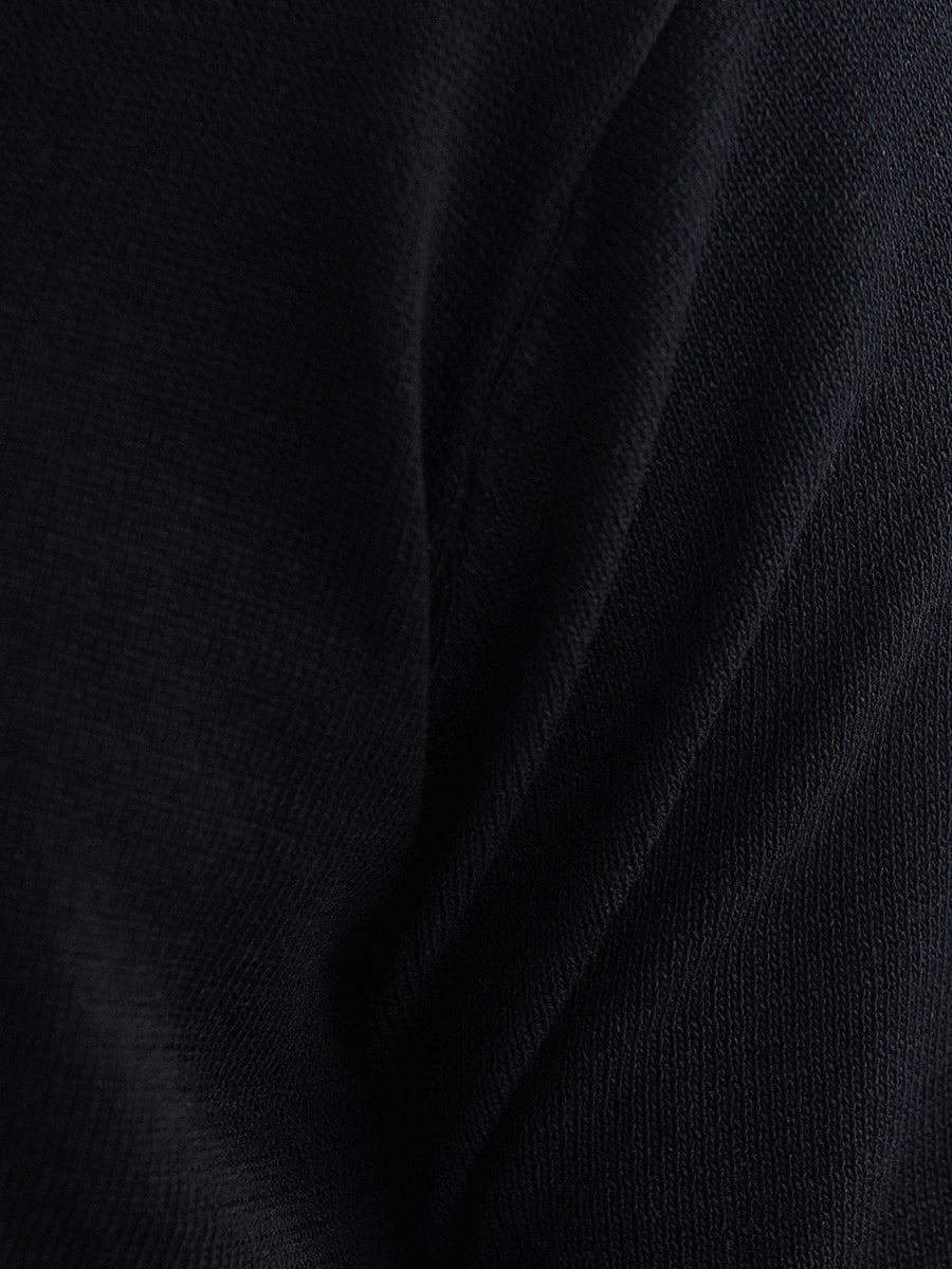 Poloshirt zonder knopen katoen heren – Zwart
