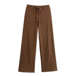 Tweedelige zomer set met top en lange broek Dames