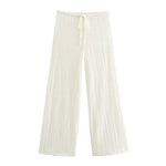 Tweedelige zomer set met top en lange broek Dames