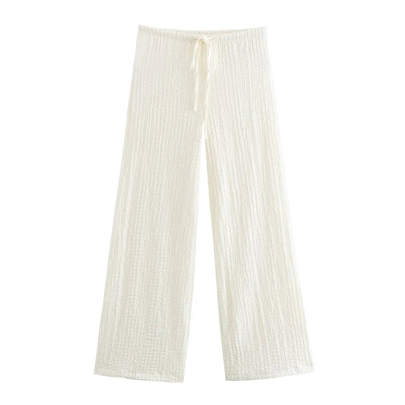 Tweedelige zomer set met top en lange broek Dames
