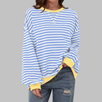Oversized sweater dames Gestreept