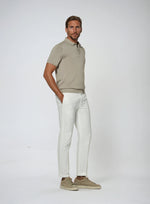 Katoenen polo piqué heren  - Khaki