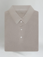 Katoenen polo piqué heren  - Khaki