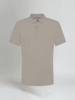 Katoenen polo piqué heren  - Khaki