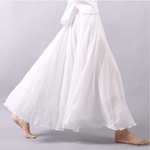 Bohemian maxi rok linnen Dames