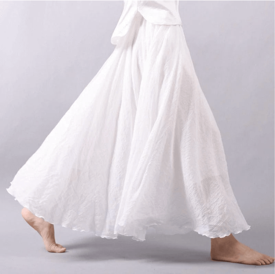 Bohemian maxi rok linnen Dames