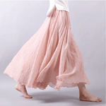 Bohemian maxi rok linnen Dames