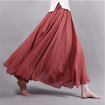 Bohemian maxi rok linnen Dames
