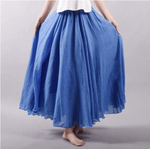 Bohemian maxi rok linnen Dames