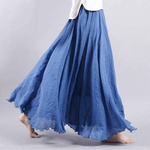 Bohemian maxi rok linnen Dames