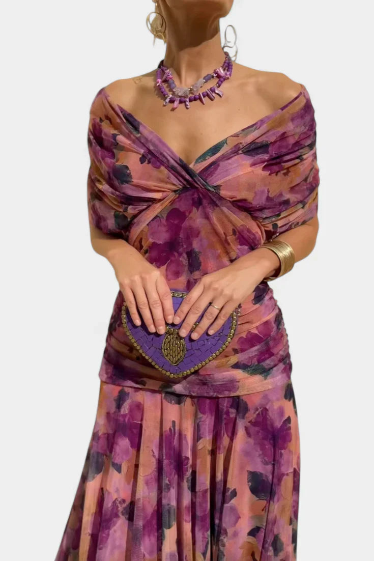 Maxi jurk met bloemenprint Dames