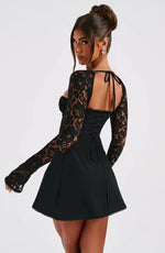 Mini Bodycon Jurk met kanten mouwen Dames