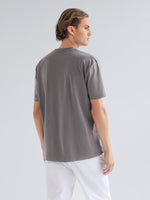 Supima T-shirt slim fit katoen heren - Donkergrijs