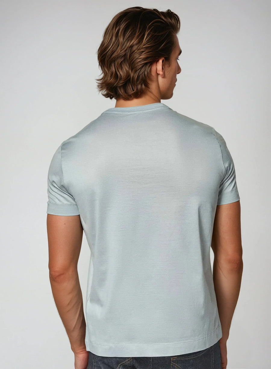 Supima T-shirt slim fit katoen heren - Grijs
