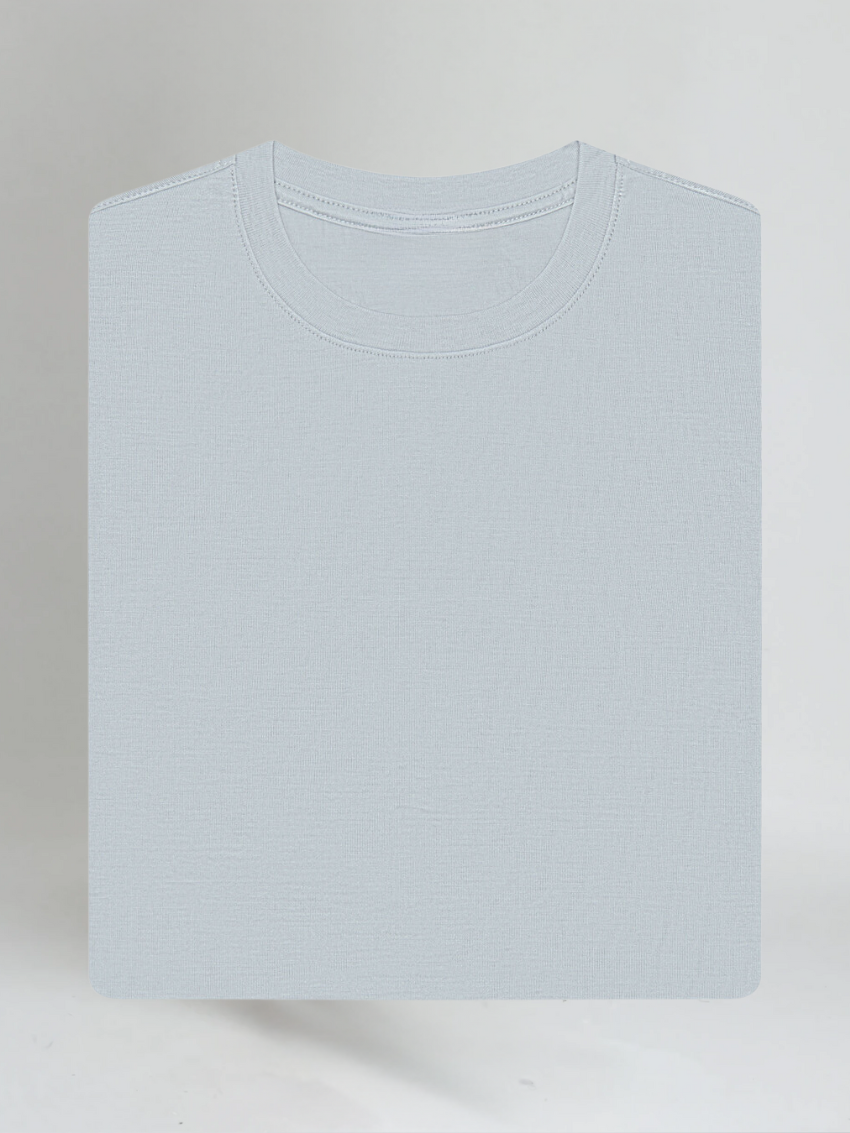 Supima T-shirt slim fit katoen heren - Grijs