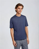 Supima T-shirt slim fit katoen heren - Intens Blauw