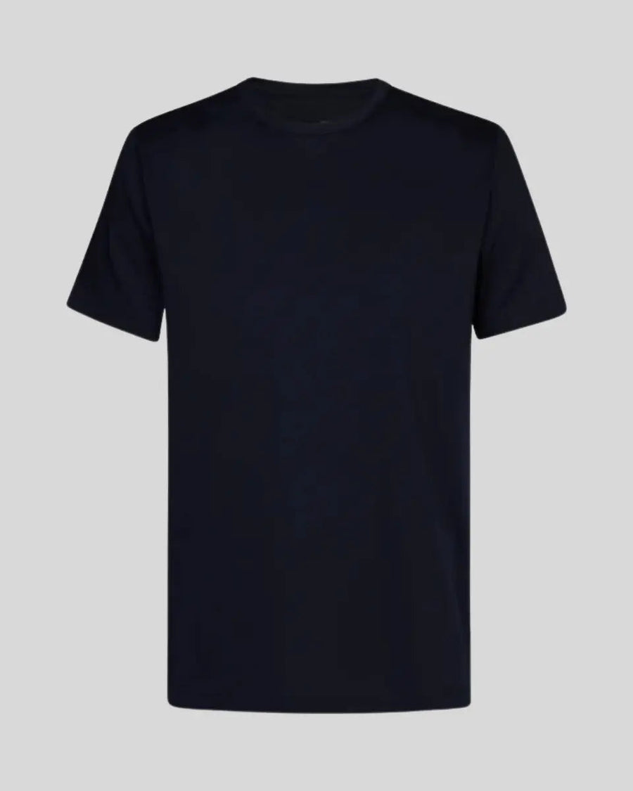 Supima T-shirt slim fit katoen heren - Marineblauw