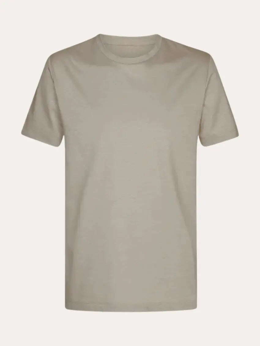 Supima T-shirt slim fit katoen heren - Taupe