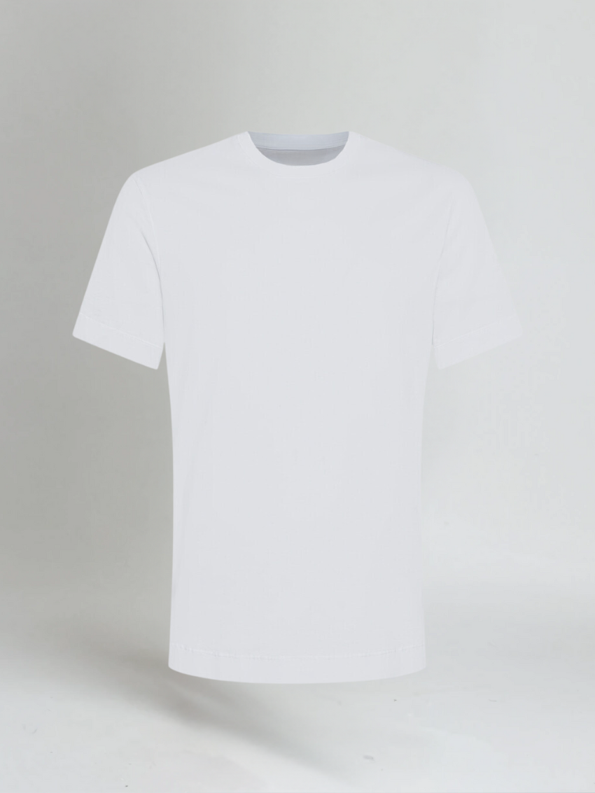 Supima T-shirt slim fit katoen heren - Wit