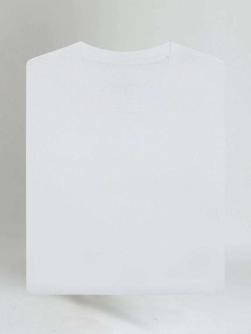 Supima T-shirt slim fit katoen heren - Wit