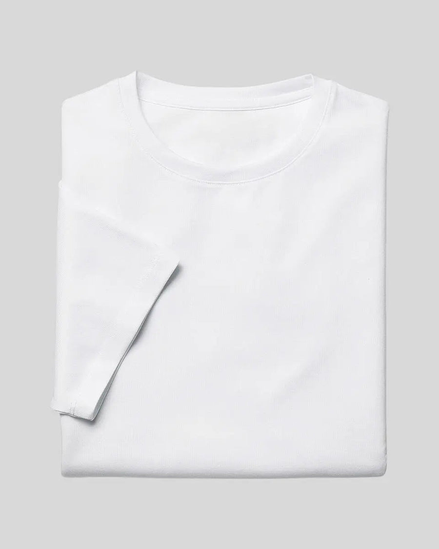 Supima T-shirt slim fit katoen heren - Wit