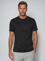 Supima T-shirt slim fit katoen heren - Zwart