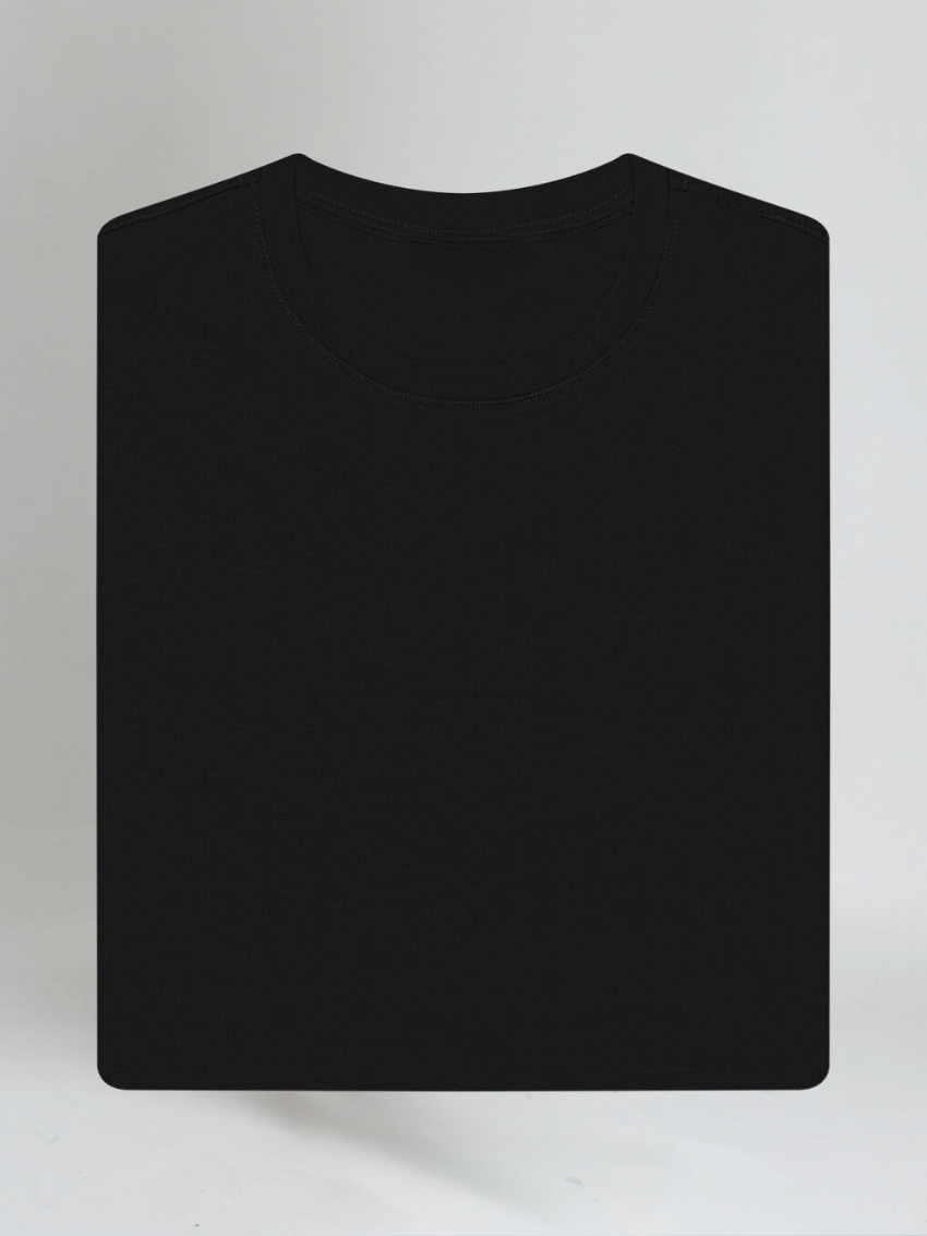 Supima T-shirt slim fit katoen heren - Zwart