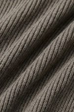 Gebreid vest heren met zakken - Taupe