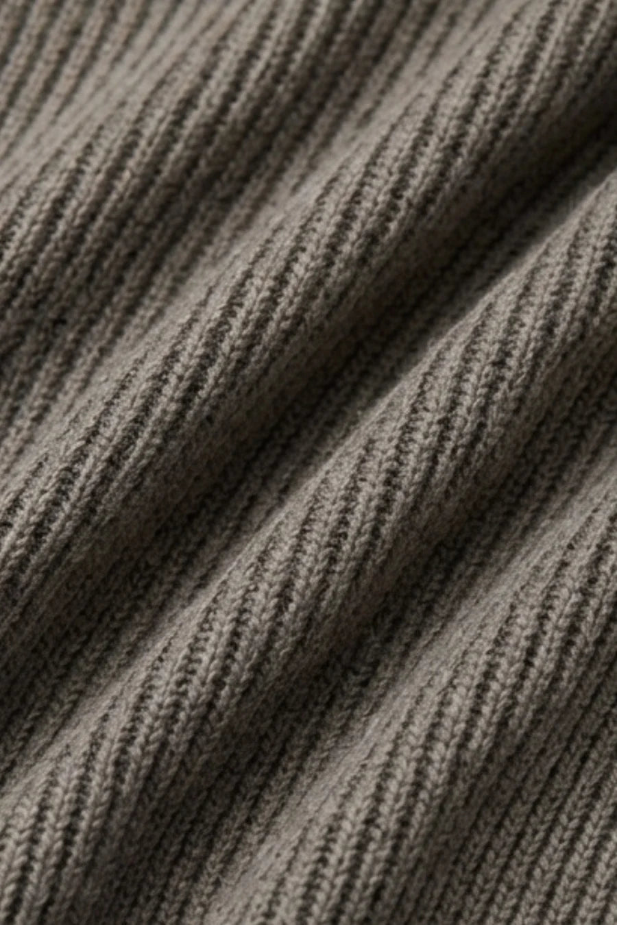 Gebreid vest heren met zakken - Taupe