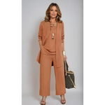 Driedelige set met wijde broek Dames