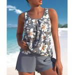Tweedelige tankini set met bloemenprint Dames