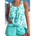 Tweedelige tankini set met bloemenprint Dames