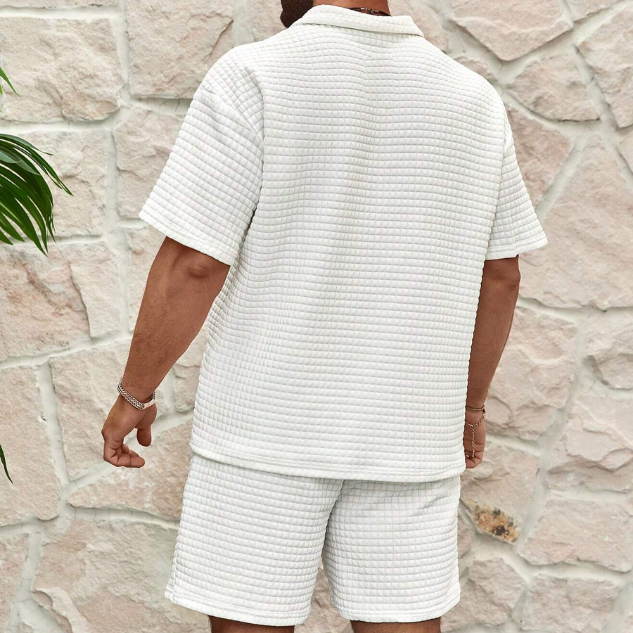 Tweedelige zomer set met polo shirt en short Heren