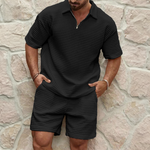 Tweedelige zomer set met polo shirt en short Heren