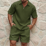 Tweedelige zomer set met polo shirt en short Heren