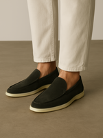 Verfijnde suède loafers heren – Groen