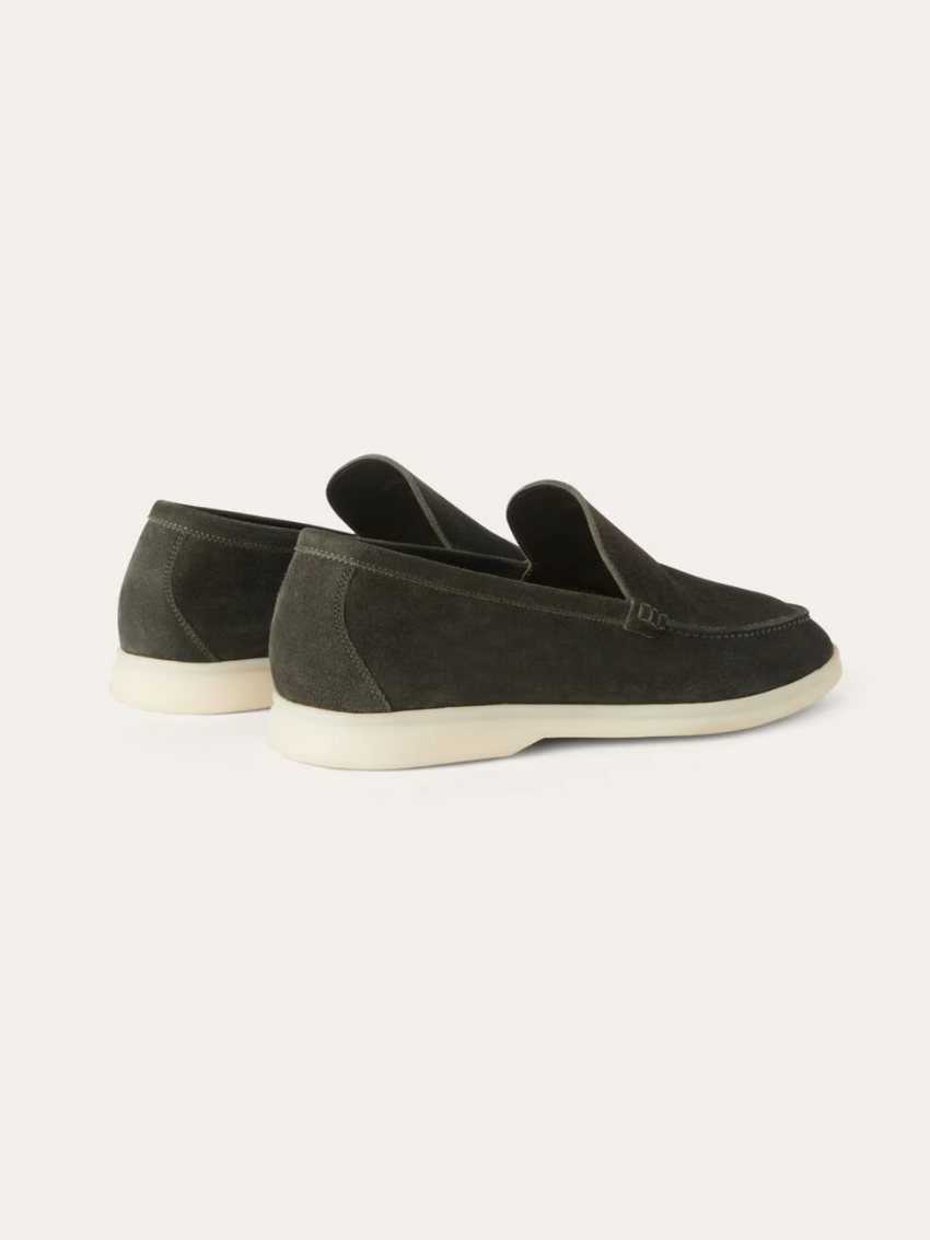 Verfijnde suède loafers heren – Groen