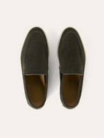 Verfijnde suède loafers heren – Groen