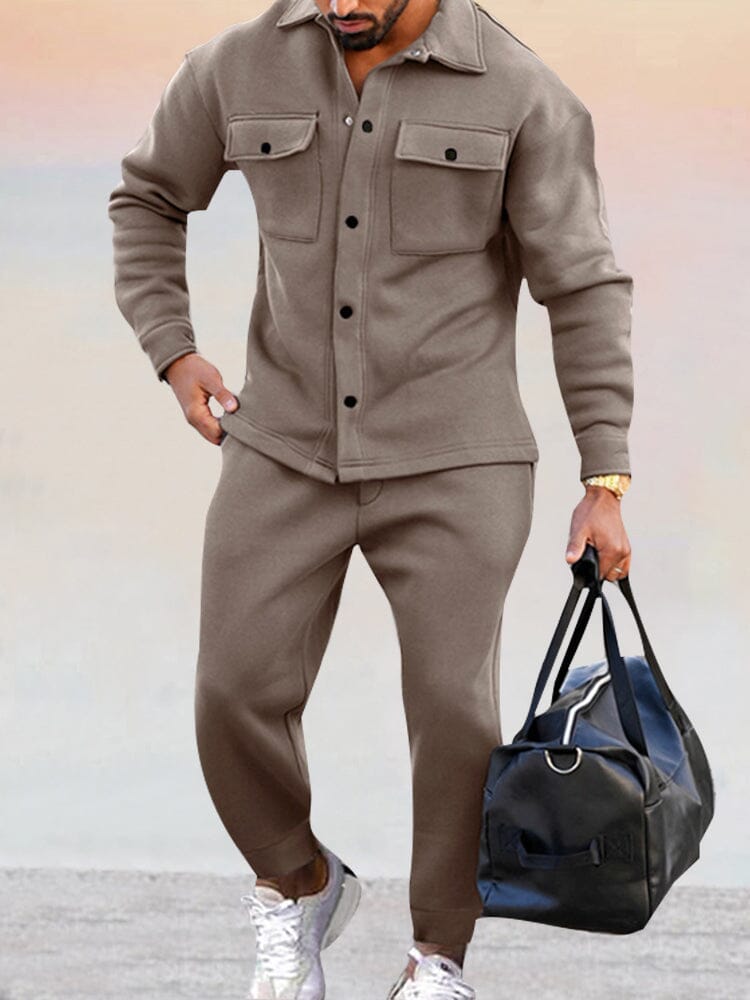 2-Delige Set met Overshirt en Broek Heren