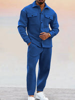 2-Delige Set met Overshirt en Broek Heren