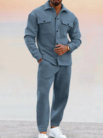 2-Delige Set met Overshirt en Broek Heren