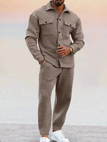 2-Delige Set met Overshirt en Broek Heren