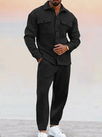 2-Delige Set met Overshirt en Broek Heren