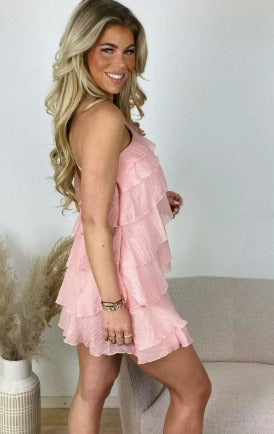 One-Shoulder Mini Jurk met Ruches Dames