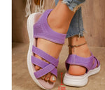 Plateau sandalen met gebreid bovenwerk Dames