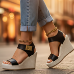 Zomer sandalen met sleehak Dames