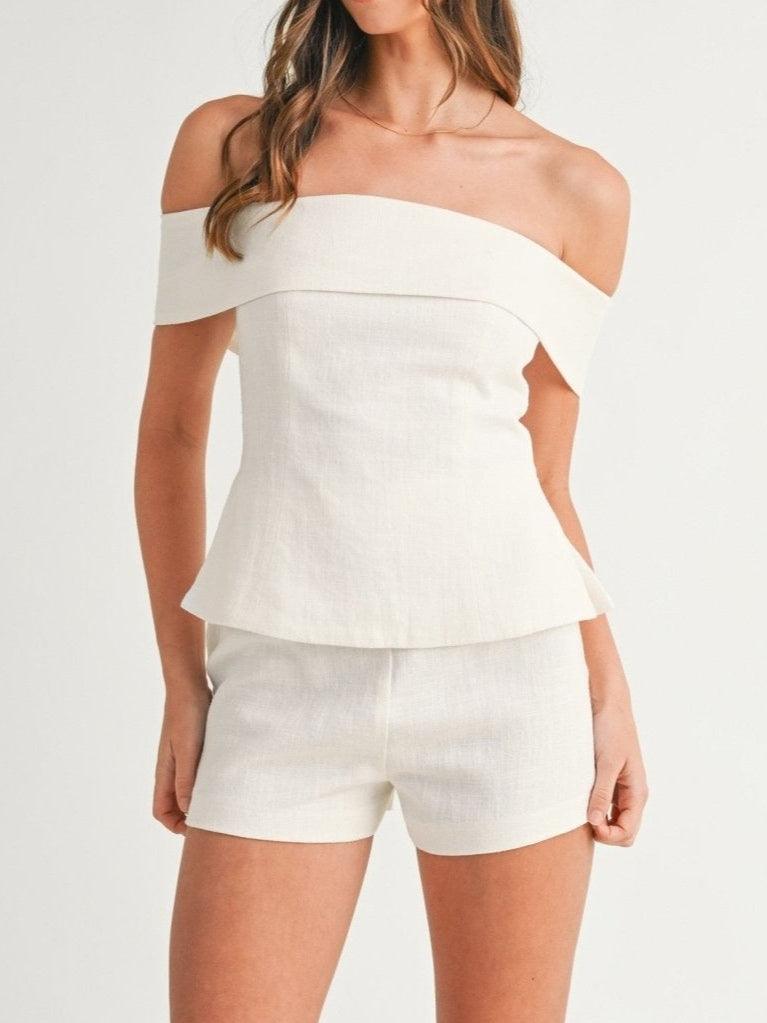 Tweedelige zomer set met top en korte broek Dames