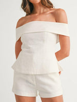 Tweedelige zomer set met top en korte broek Dames