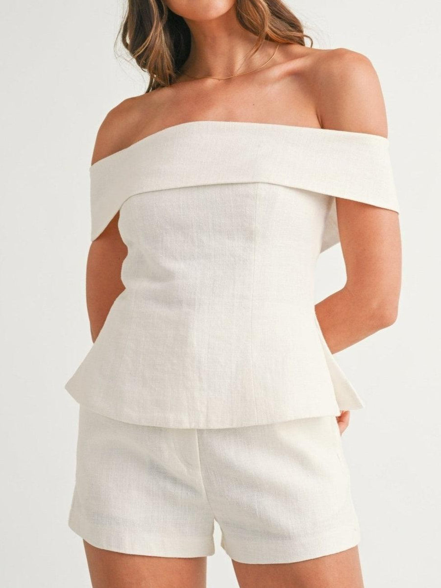 Tweedelige zomer set met top en korte broek Dames