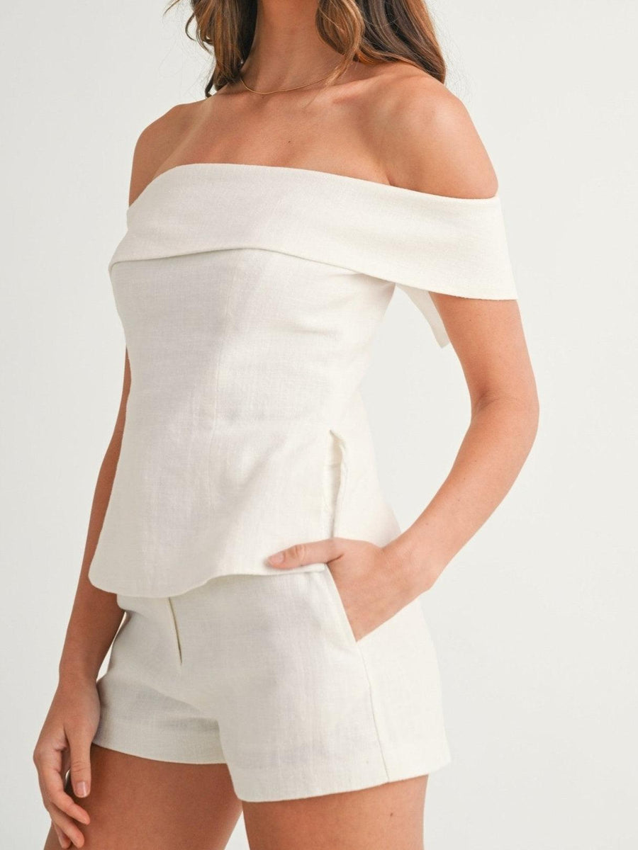 Tweedelige zomer set met top en korte broek Dames